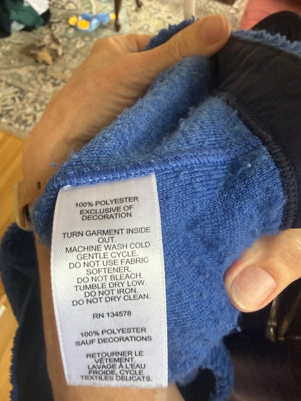 Vineyard Vines Blue Sherpa Fleece Zip Jacket men's M - Picture 5 of 5